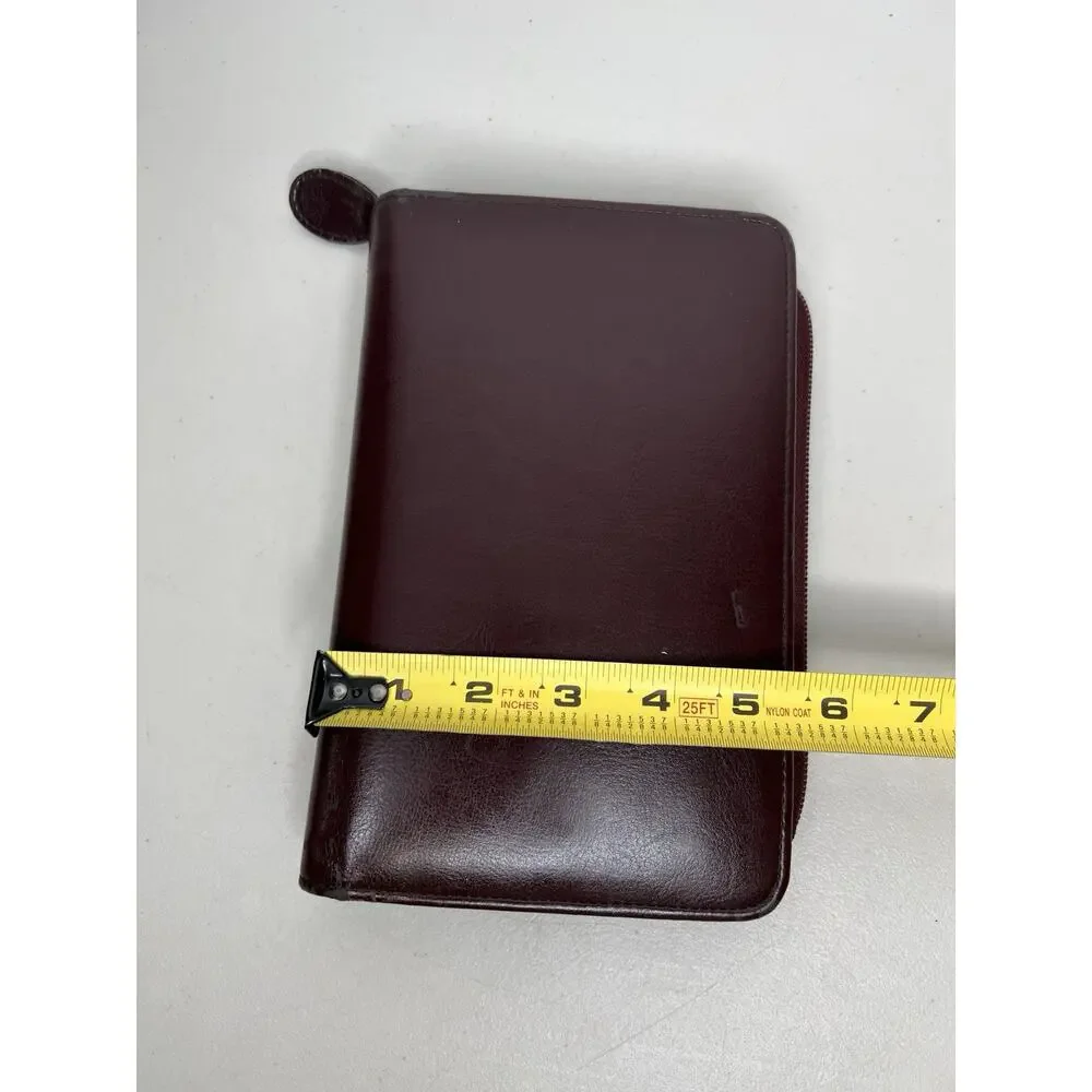 Vintage DayTimer Day Planner Burgundy Faux Leather
